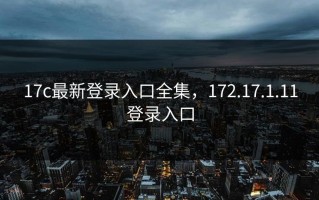 17c最新登录入口全集，172.17.1.11登录入口